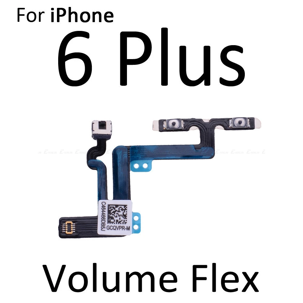 Power On Off Button Volume Switch Key Control Flex Cable Ribbon For iPhone 6 6S Plus 4 4S 5 5S 5C SE 2016 Repair Part