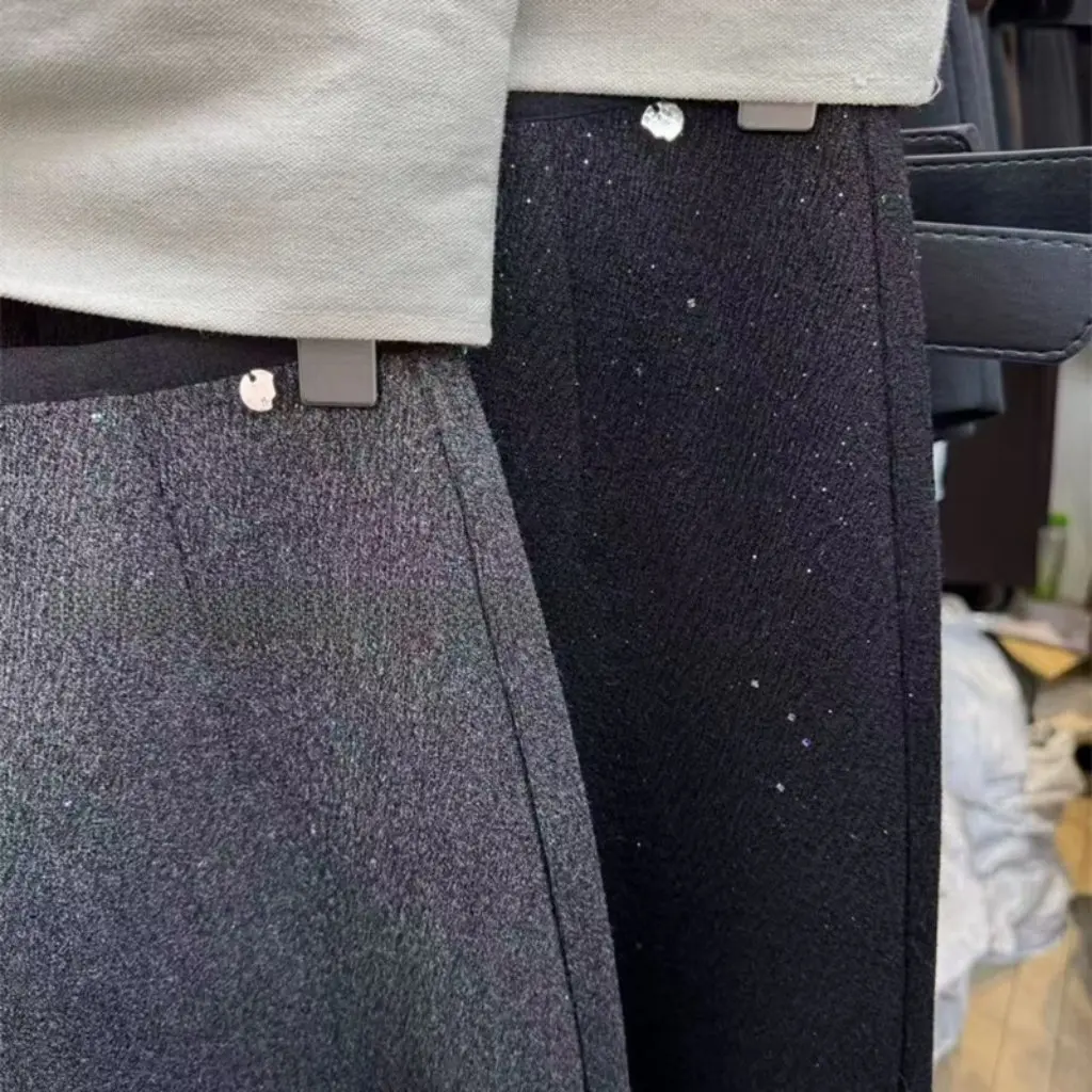 

Winter High Waist Slimming Straight Skirt Korean Fragrant Style Women's Fashion Half Skirt for