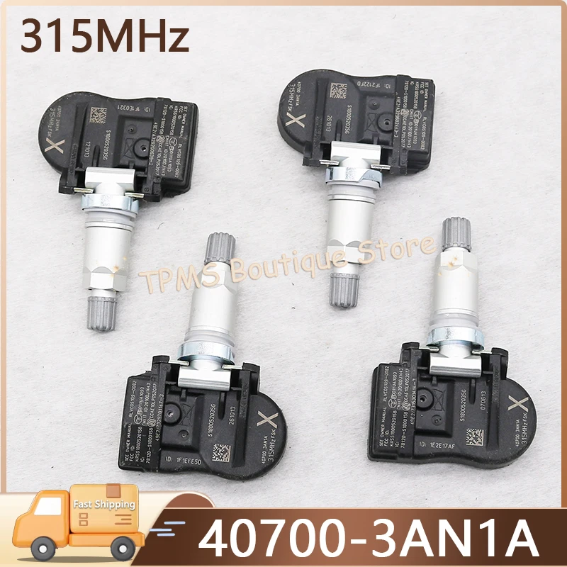 

4pcs 315MHz 40700-3AN1A 407003AN1A Tyre Pressure Monitoring System TPMS Sensor For Nissan Leaf Sentra Versa Note