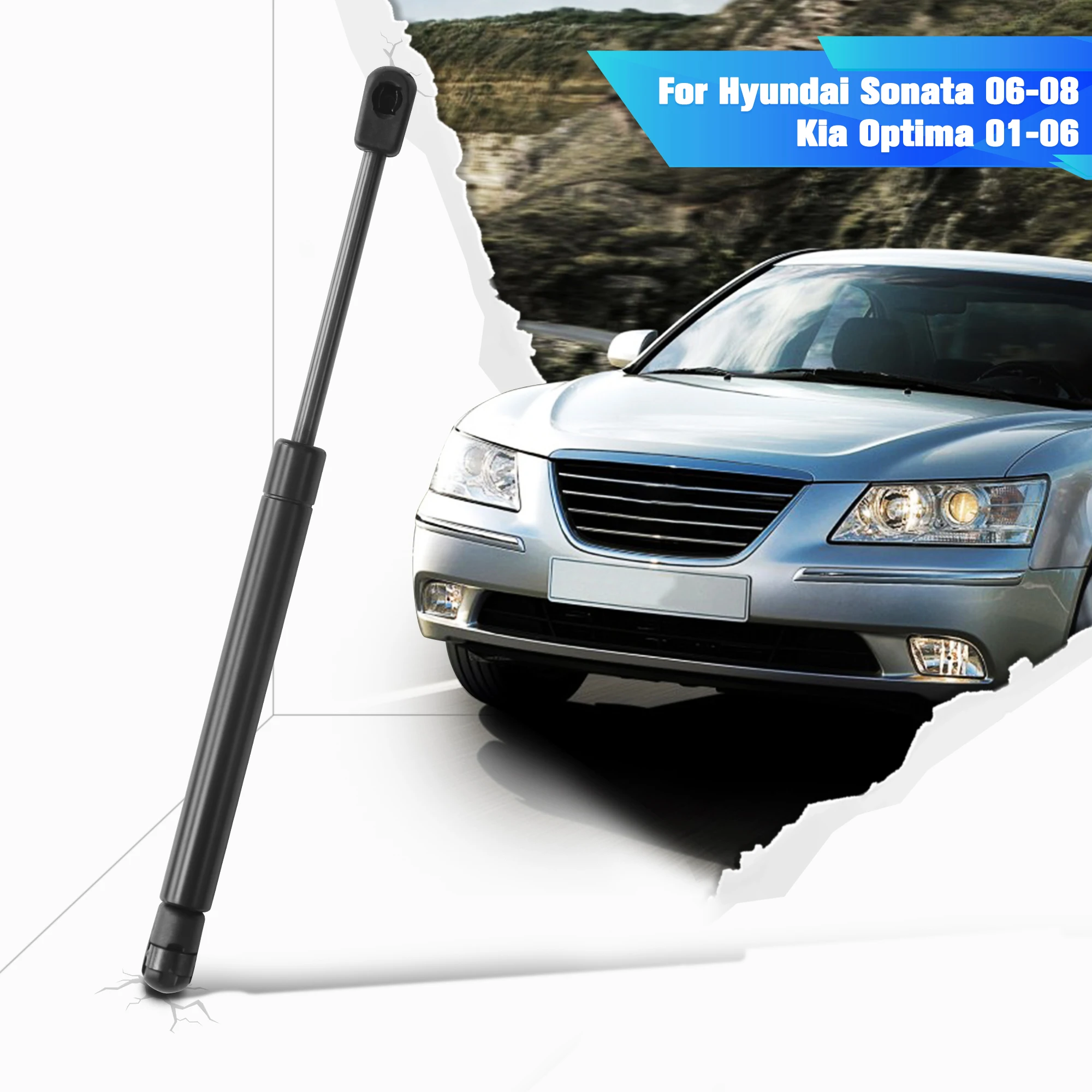 2 peças suportes de mola a gás para porta traseira do porta-malas, suporte de elevação para hyundai sonata 2006-2008/kia optima 2001-2006
