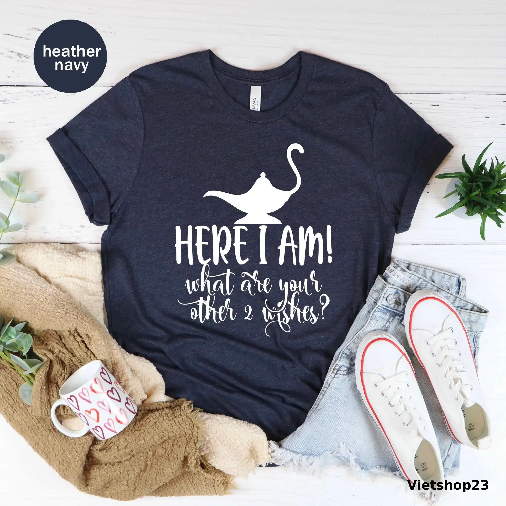 The Magic Lamp Here I Am T Shirt What Are Your Other 2 Wishes Genie For Friend