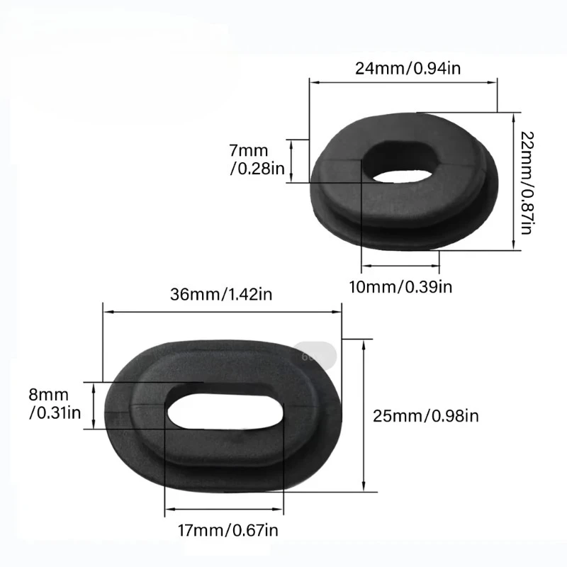 18 pz/set copertura laterale corpo moto passacavo in gomma nera carenatura rondella bulloni anello in gomma fissa accessori esterni moto
