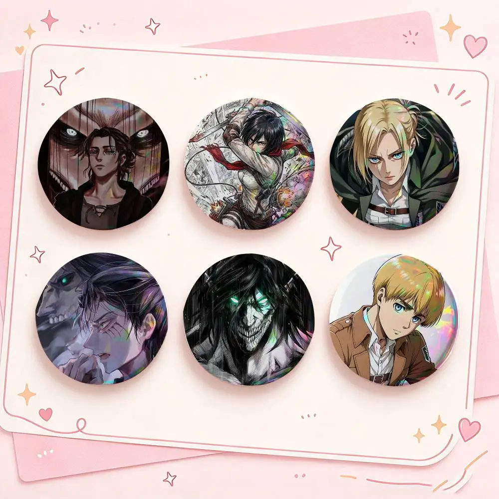 COOL A-Attack on Titan-n HD  Badges Creative Tinplate Button PinsBrooch Badge Clothes Backpack