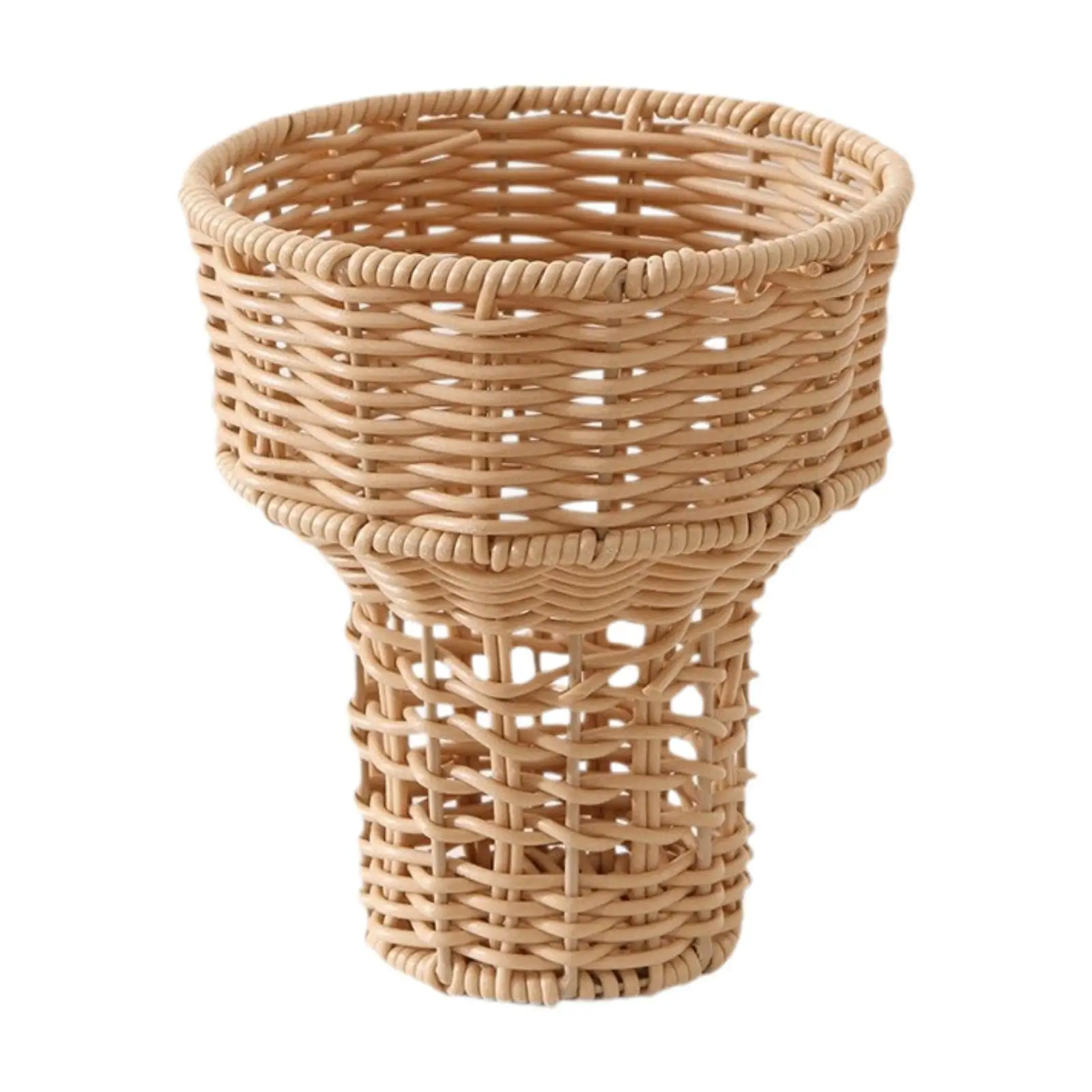 Ice Cream Flower Basket Flower Pot Organizer Ornaments Indoor Plants Bouquet Holder Woven Basket for Home Garden Desk Kitchen