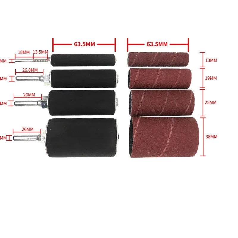 Drum Sanding Kit 20 Pcs Rubber Spindle Sanding Drum Sander Tool Kit Set for Drill Press for Home Improvement Hobbies Carpentry