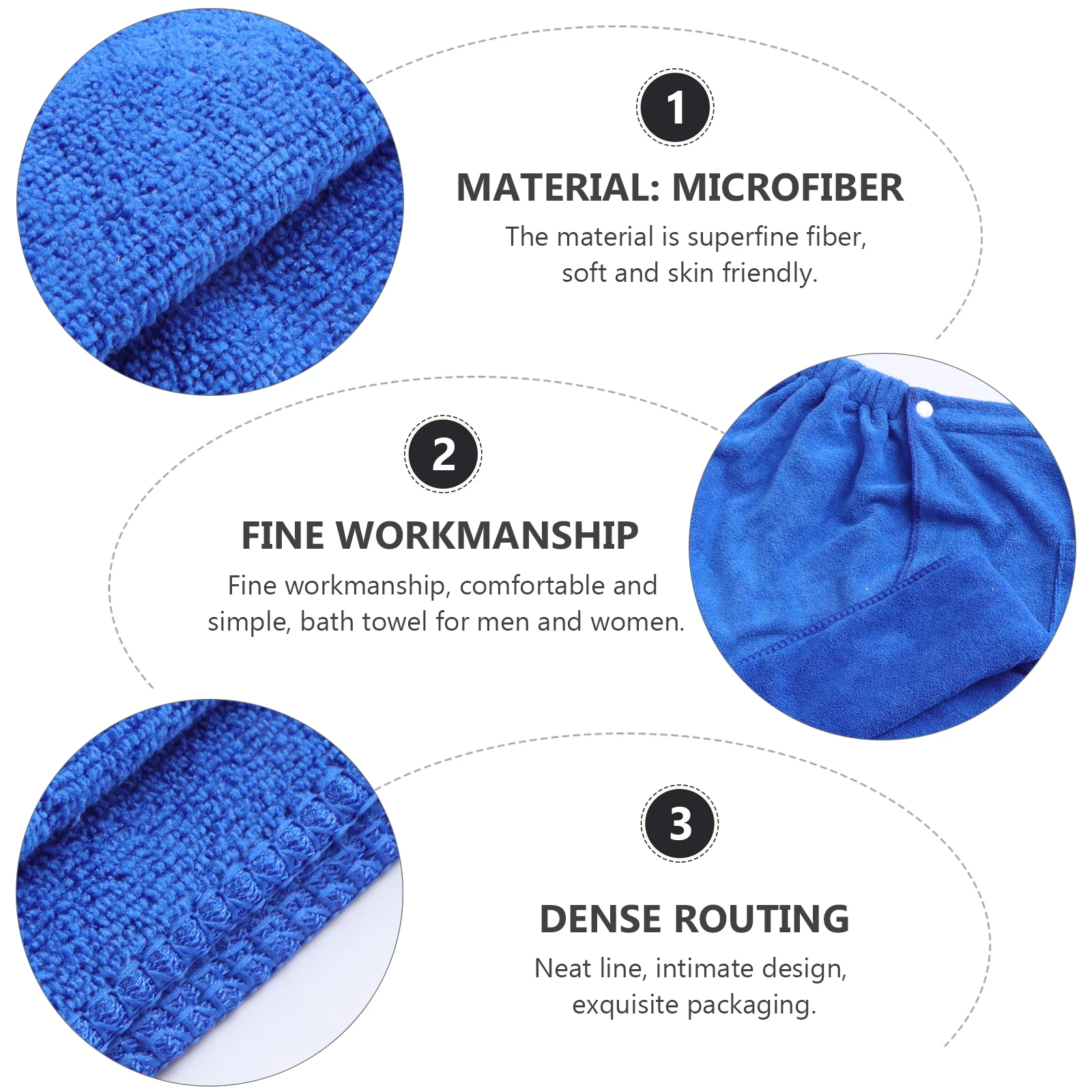 

Microfiber Bath Skirt Towel Quick Dry Soft Absorption Home Hotel Bathrobe Men Durability Thick Non Shedding