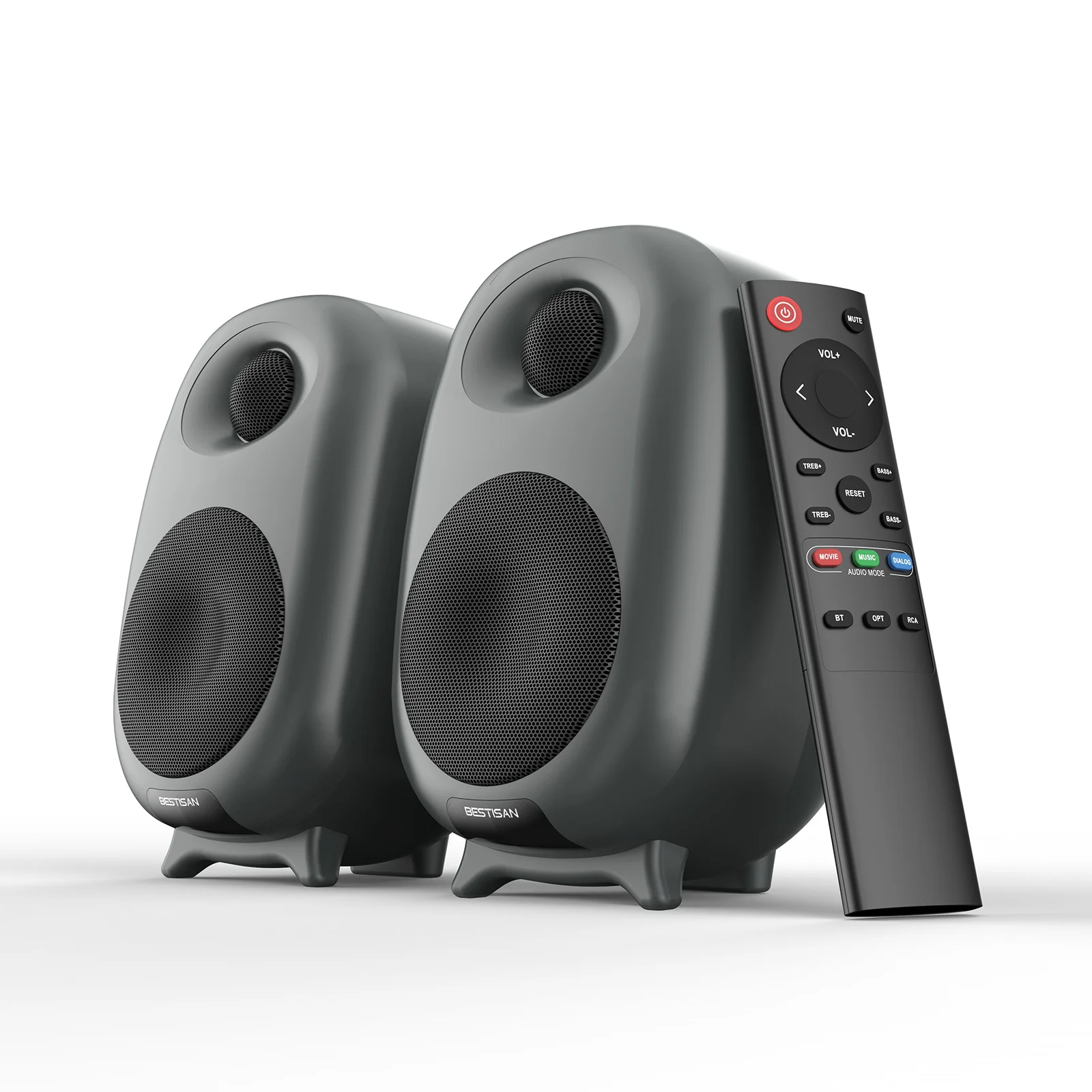 3-Inch High-End Audiophile Home Bookshelf Active Hi-Fi Speakers 50-100W 35Hz-22kHz Two-Way RGB LED Gaming Party Speakers