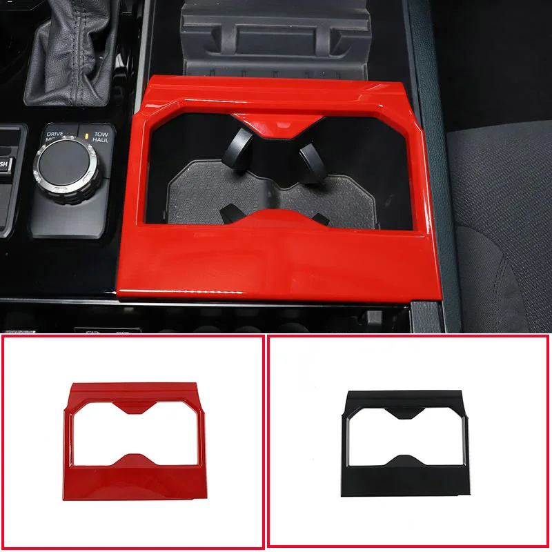 

ABS matte black For 2022-2023 Toyota Tundra/Sequoia car styling car front cup holder panel sticker car interior accessories