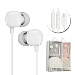 KIKI SHOOT Type C Wired Earphone With Microphone Noise Reduction Wired Music  Headphones for Android iPh 15 Huawei Xiaomi