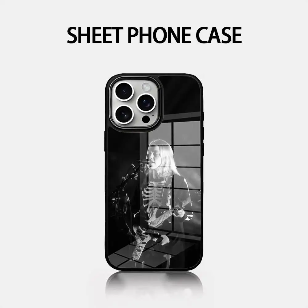 

P-Phoebe Bridgers Phone Case Glass Cover Phone Case For Iphone 16 15 14 12 11 13 Pro Max Mini Puls Attraction CASE