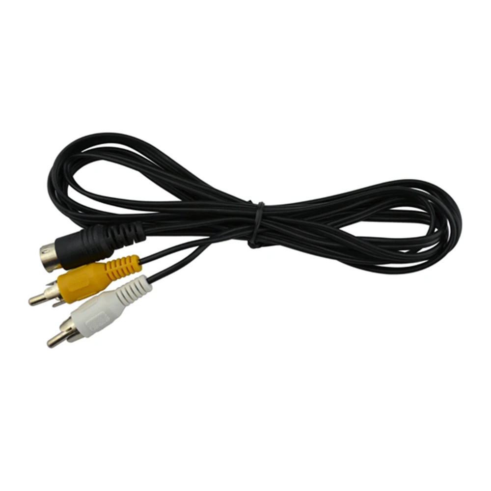 

50pcs wholesale 3Pin For Sega Genesis 2 Audio Video AV Cable Cord RCA Cable for Mega Drive MD 2