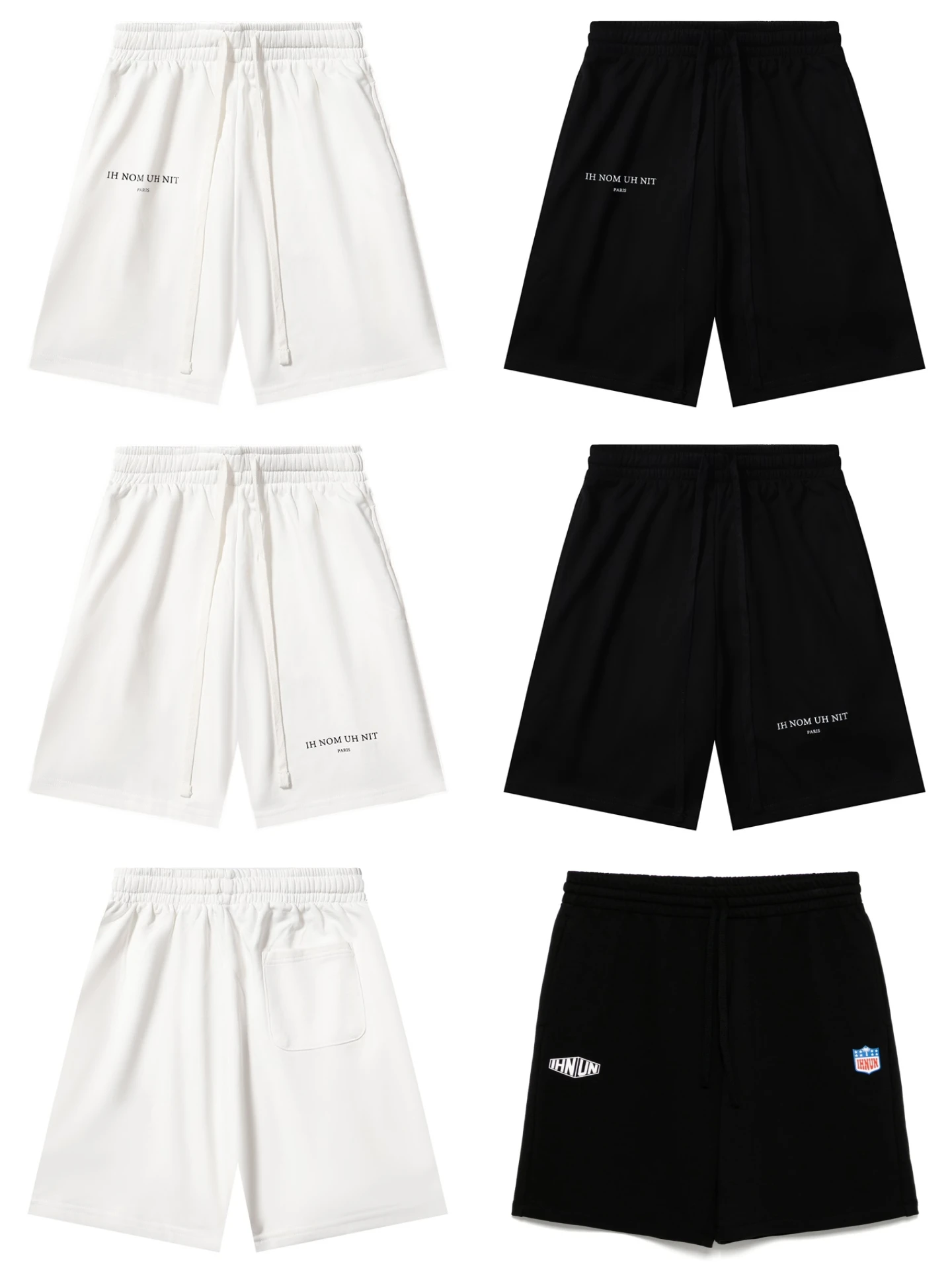 

Американские IH NOM UH NIT Маскарованные буквы orts ex High Street Повседневные брюки пять четвертей Прямые брюки с эластичной резинкой на талии с принтом