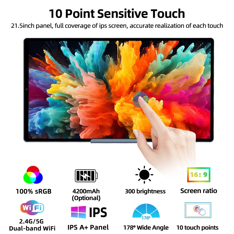 

New Products 21.5" Full Hd Android Wifi Tablet Portable Monitor With Camera Capacitive Smart Display Digital Signage Monitor