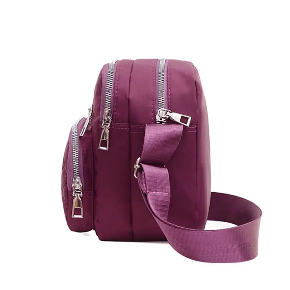 حقيبة كروس نايلون أنيقة ذات سعة كبيرة متعددة الطبقات حقيبة كتف منتصف العمر شبكة كلاسيكية حقيبة ساعي نسائية عادية سيدة #3