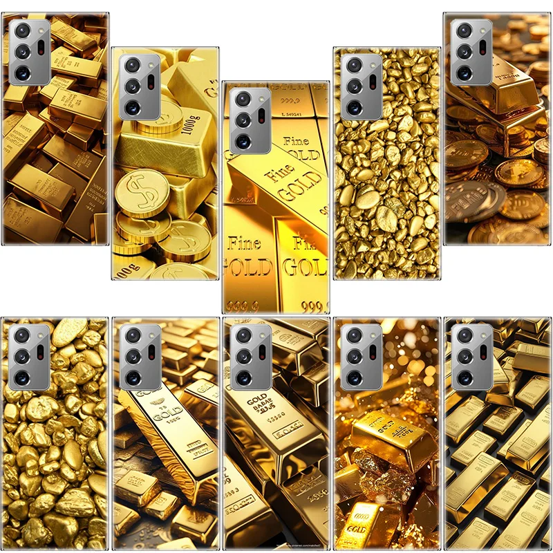 

Gold Bar Wealth and Finance Phone Case For Samsung Galaxy S25 Edge S24 S23 FE S22 S26 Ultra S21 S20 S10 Plus Capa Soft