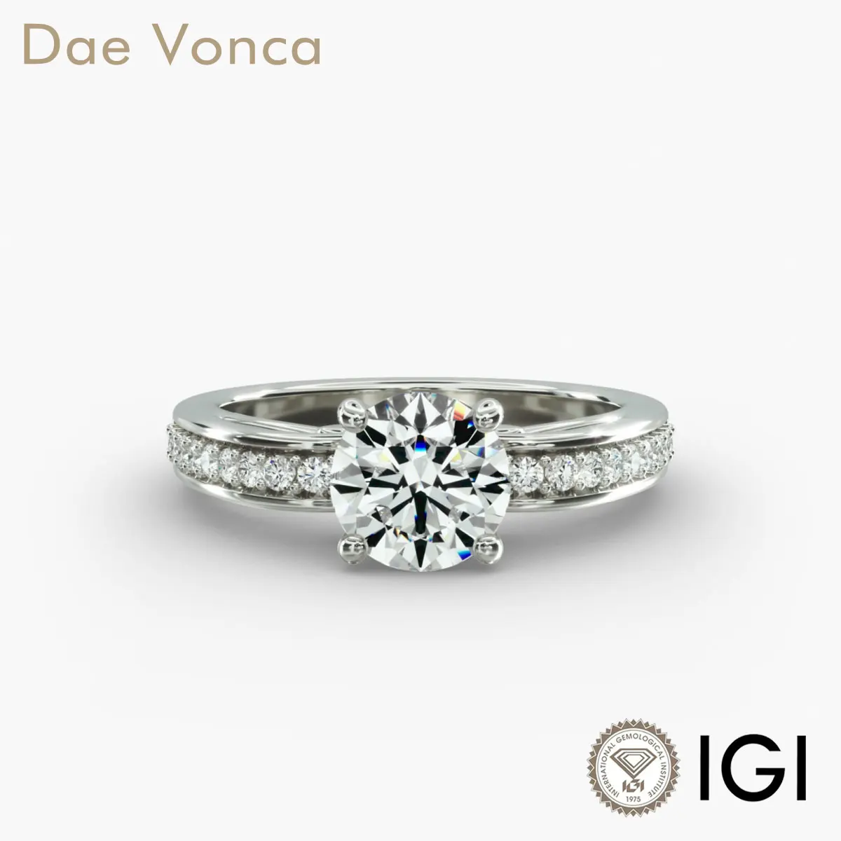 

PT950/14K/18K White Gold Vintage Engagement Ring Arched Shoulder 0.5-3.0ct DE VS1/VVS2 Round Cut Lab Grown Diamond