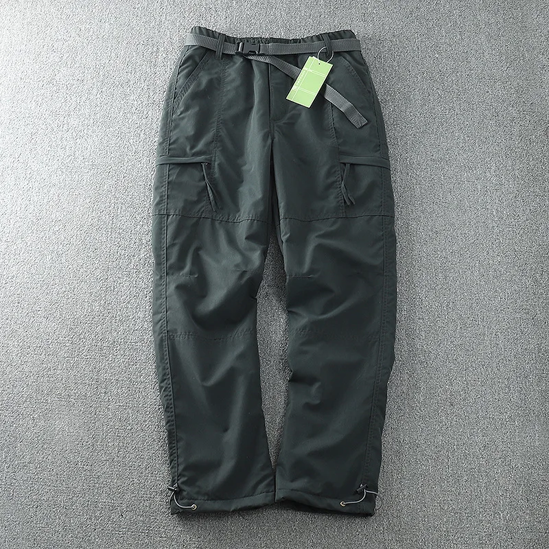 Pantaloni Casual in pile spesso invernale da uomo pantaloni Cargo larghi tattici militari in cotone pantaloni termici caldi in velluto a doppio