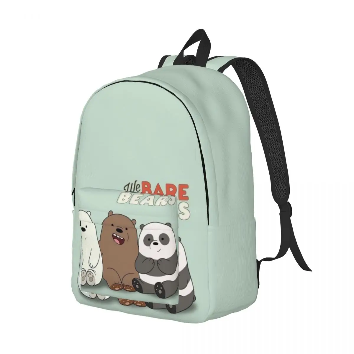 Canvas Casual Backpack We Bare Bears Lightweight and Durable Rucksack for Daily Use, School, and Travel