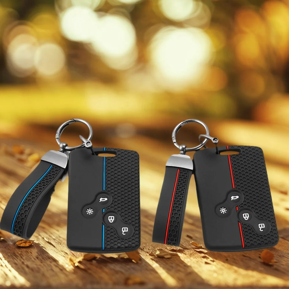 Silicone Car Key Cover For Renault Megan QM5 Clio Fluence Laguna Nema Zoe Scenic Koleos Kadjar Talisman Espace Dacia Sandero