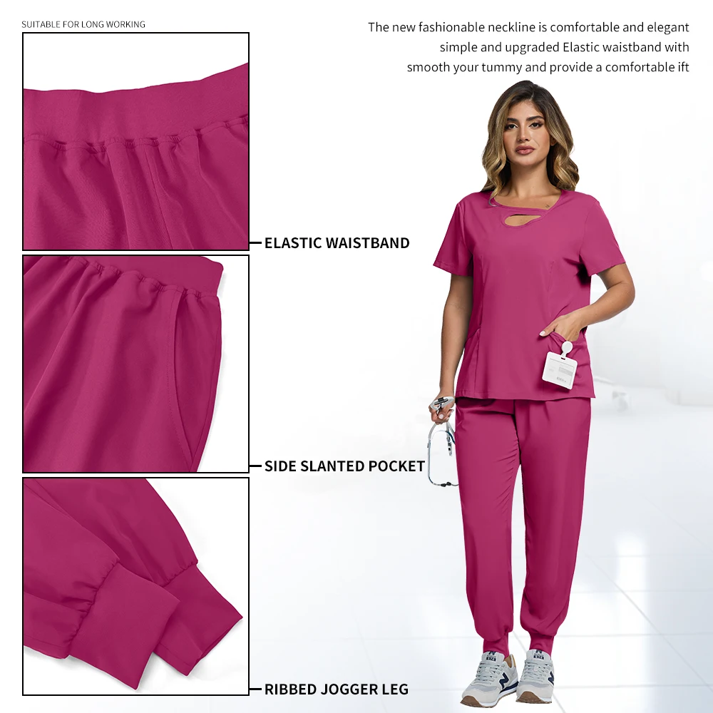 Wholesale Price Jogger Set Operating Room Surgical Workwear Doctor Scrubs Set Medical Uniforms Women Hospital Nurse Accessories