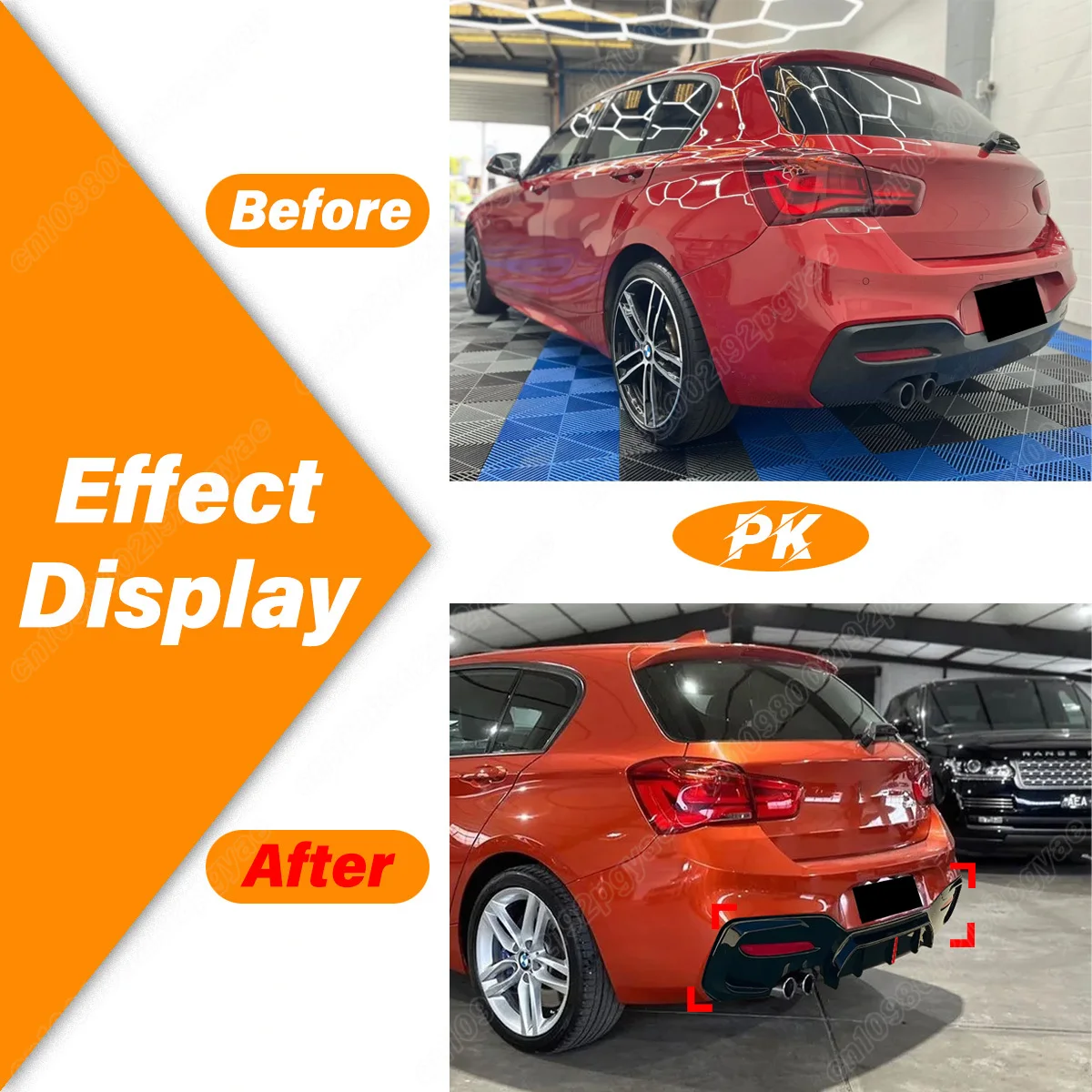 For BMW F20 120i 120d 125d 125i M Sport 2015 2016 2017 2018 2019 Automobile Rear Bumper MP Style Diffuser Rear Spoiler Lip Kit