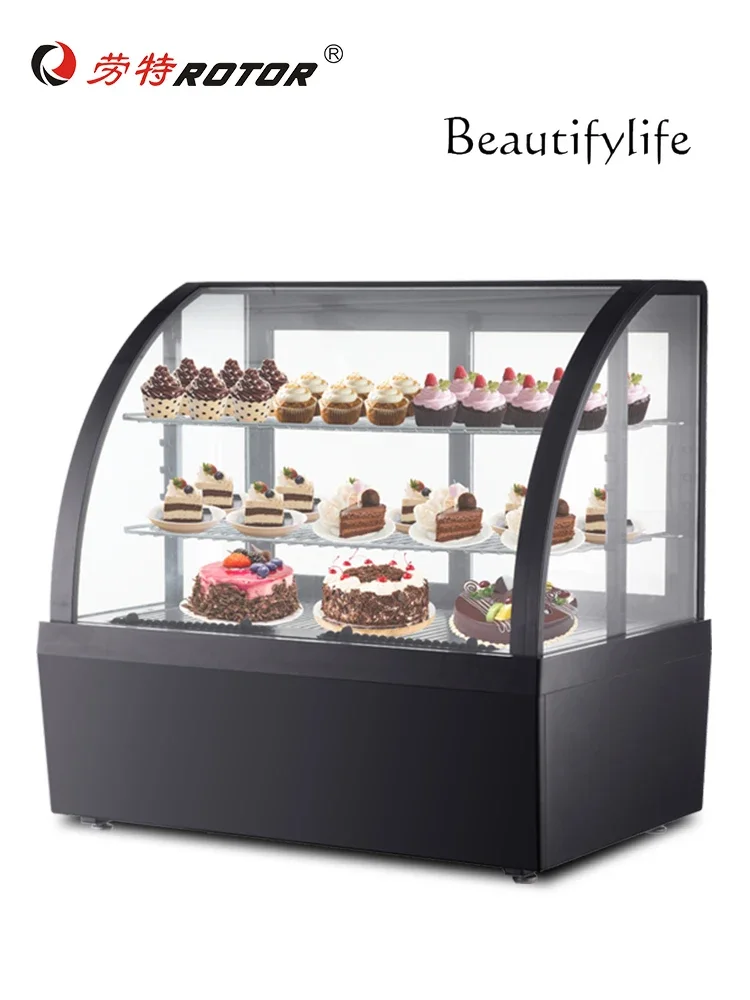 

Air-cooled frost-free desktop display cabinet curved refrigerated cake fresh-keeping cabinet