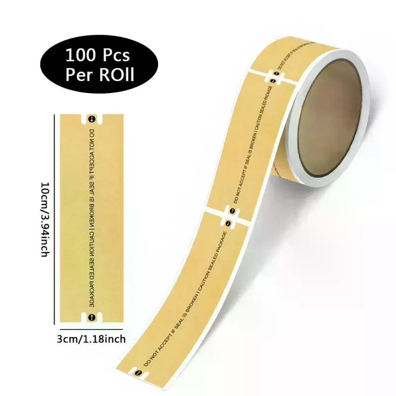 Tamper-Proof Sealing Stickers Security Labels For Packages Mail Documents,3 X 10cm 100Pcs/Roll
