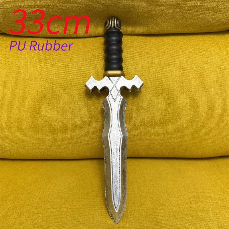 Halloween Knight Dagger Sawtooth Knife Model Cosplay Prop Waves Sword Safety PU Rubber Weapons Role Play Gift