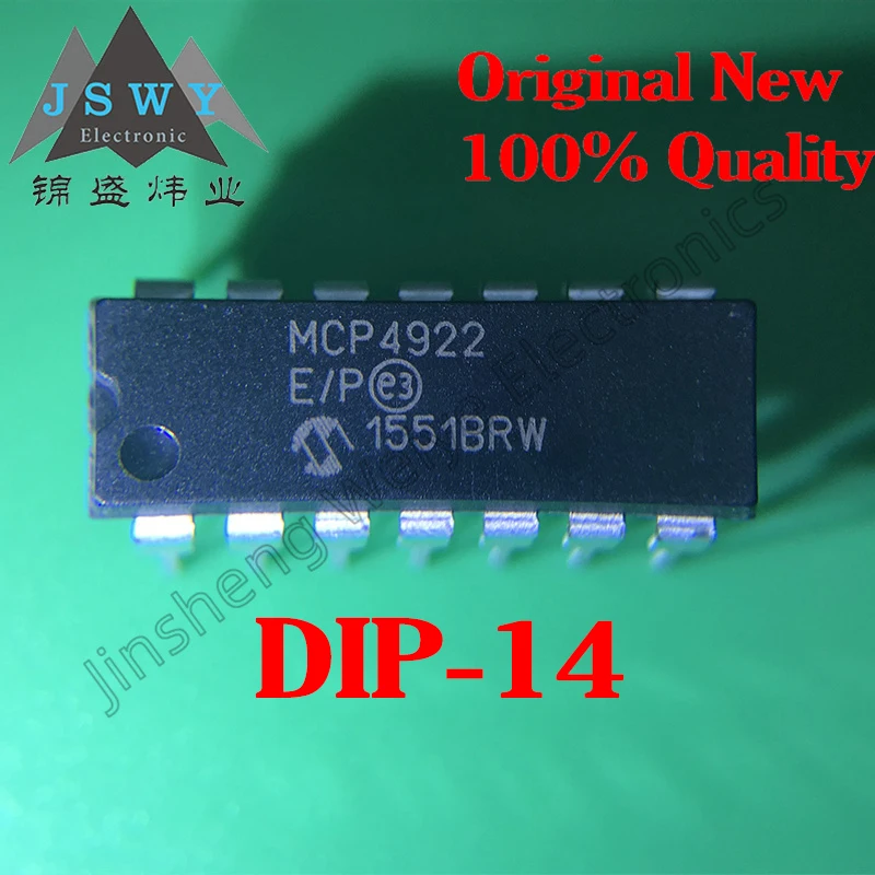 5-10PCS MCP4922 MCP4922-E/P In-Label DIP-14 Digital Analog D/A Converter IC 100% Brand New Original Spot Free Shipping