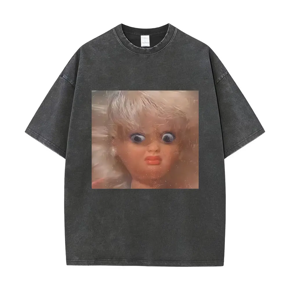 

Washed Vintage Disgusting Doll Funny Meme Mugshot T-shirt Fans Gift Men Women Casual Cotton T Shirts Unisex Oversized T-shirts