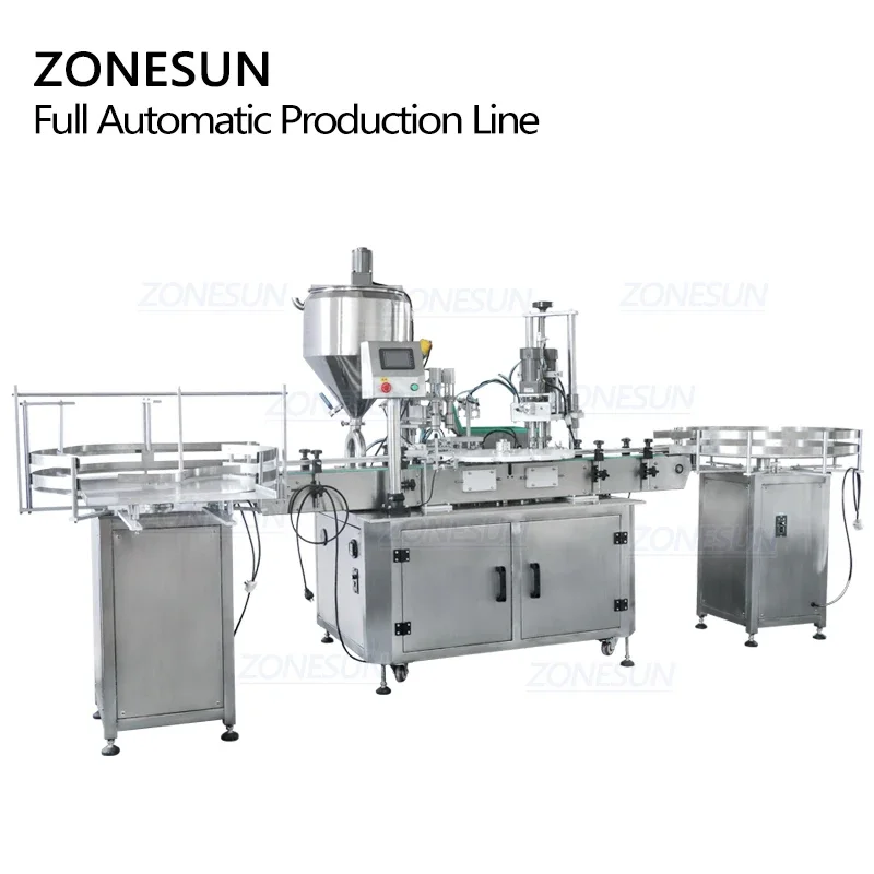 ZONESUN Full Automatic Production Line Small Bottle Eye Drop Vial Filling And Capping Machine Unscramble bottle machine