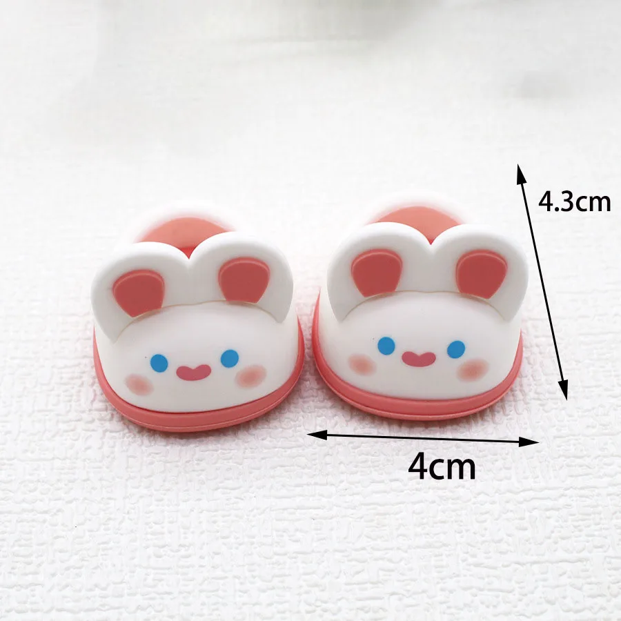 Cute Cartoon Dog Doll Shoes, Mini sapatos para Pullip Licca Lati Dolls, Chaveiro Acessórios, Brinquedos, 4,3 cm, 2Pcs por par