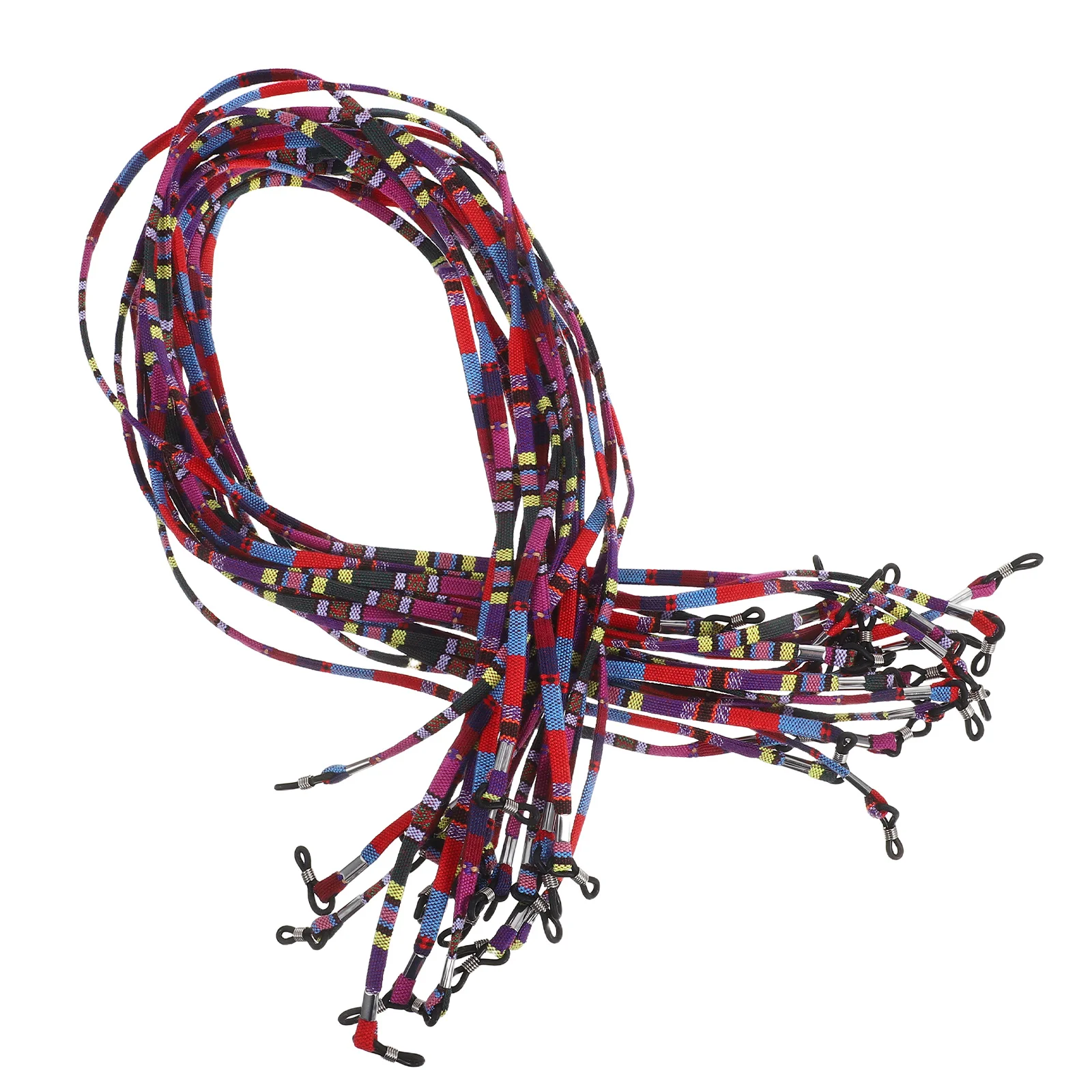 

20Pcs Ethnic Style Colorful Eyeglass Strap Anti-Loss Lightweight Adjustable Sunglasses Holder for Outdoor Sports Travel