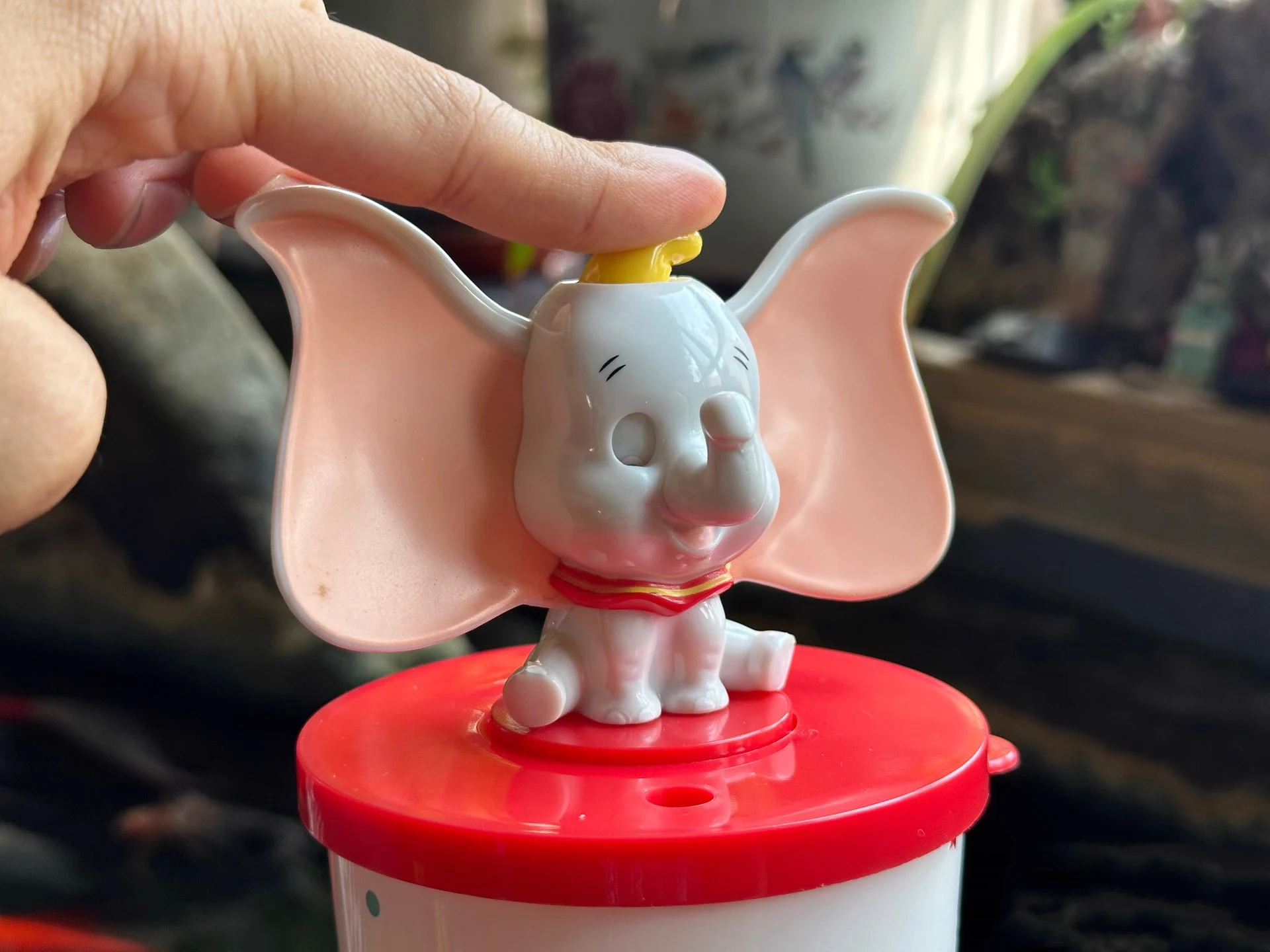 Original Herocross Disney Dumbo Figure Cup Cold drink cup Cute Anime Action Figure Collection Doll Toy Kid Gift