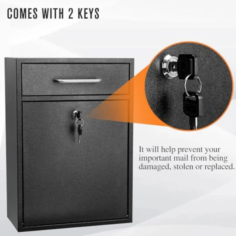 wall mounted mailbox installed
