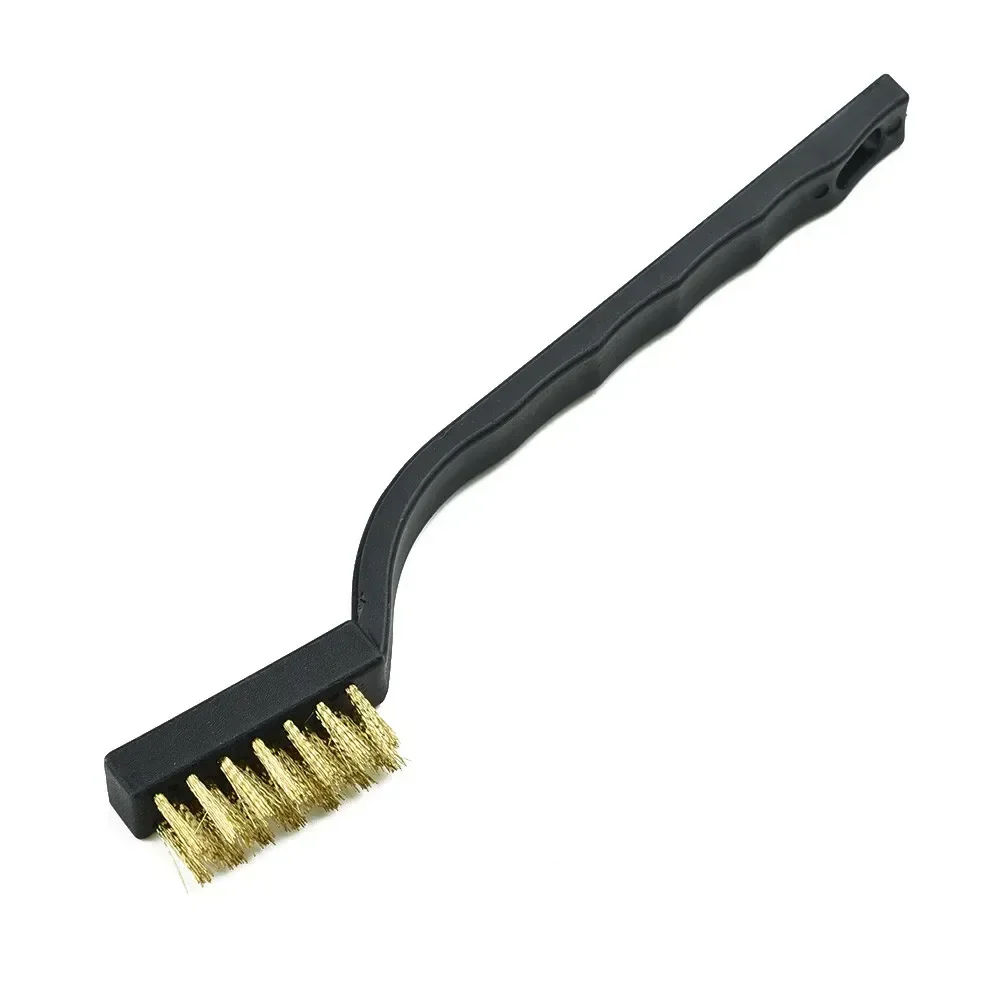

Small Steel Brass Cleaning Brush Paint Rust Remover Removal Polishing Scourer Tools 12 Pcs Wire Burring Scrubbing