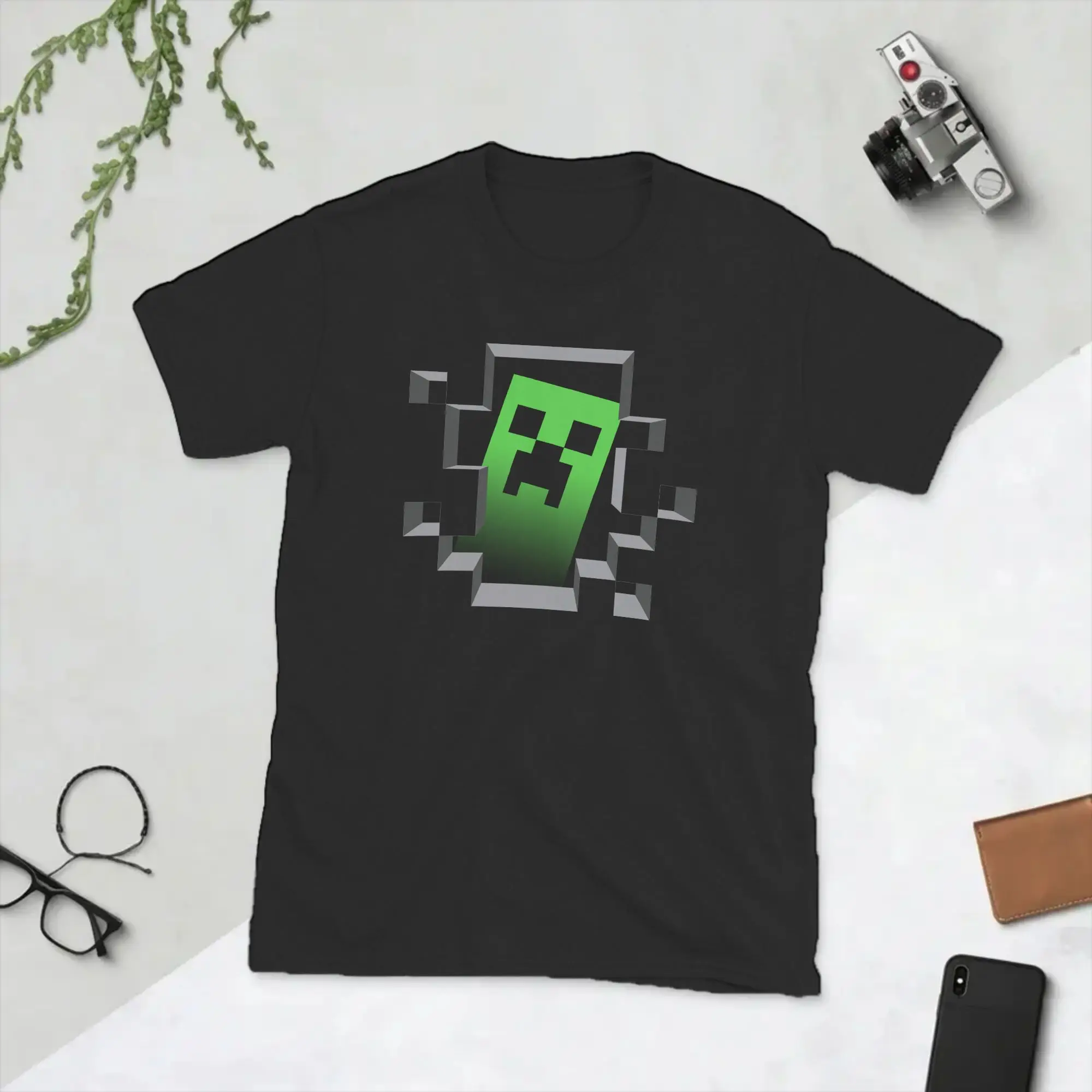 Men Cartoon Creepers T Shirt Cotton Tops Casual Short Sleeve Round Collar Tee Shirt Plus Size T-Shirts
