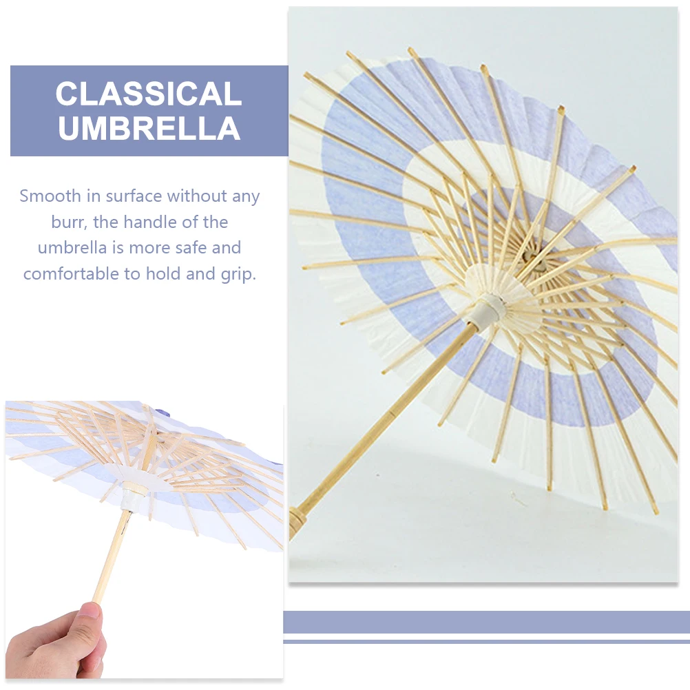 

Decorative Paper Umbrella 30cm White for Photo Props Festival Decorations Small Size Parasol Holiday Gifts