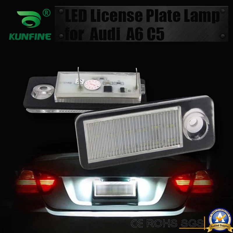 2PCs Car LED Number License Plate Light LED License Lamp For Audi A6 C5 /4B Avant/Wagon RS6/RS6 Plus 2003 2004 OEM No. 4B9943021 view 5