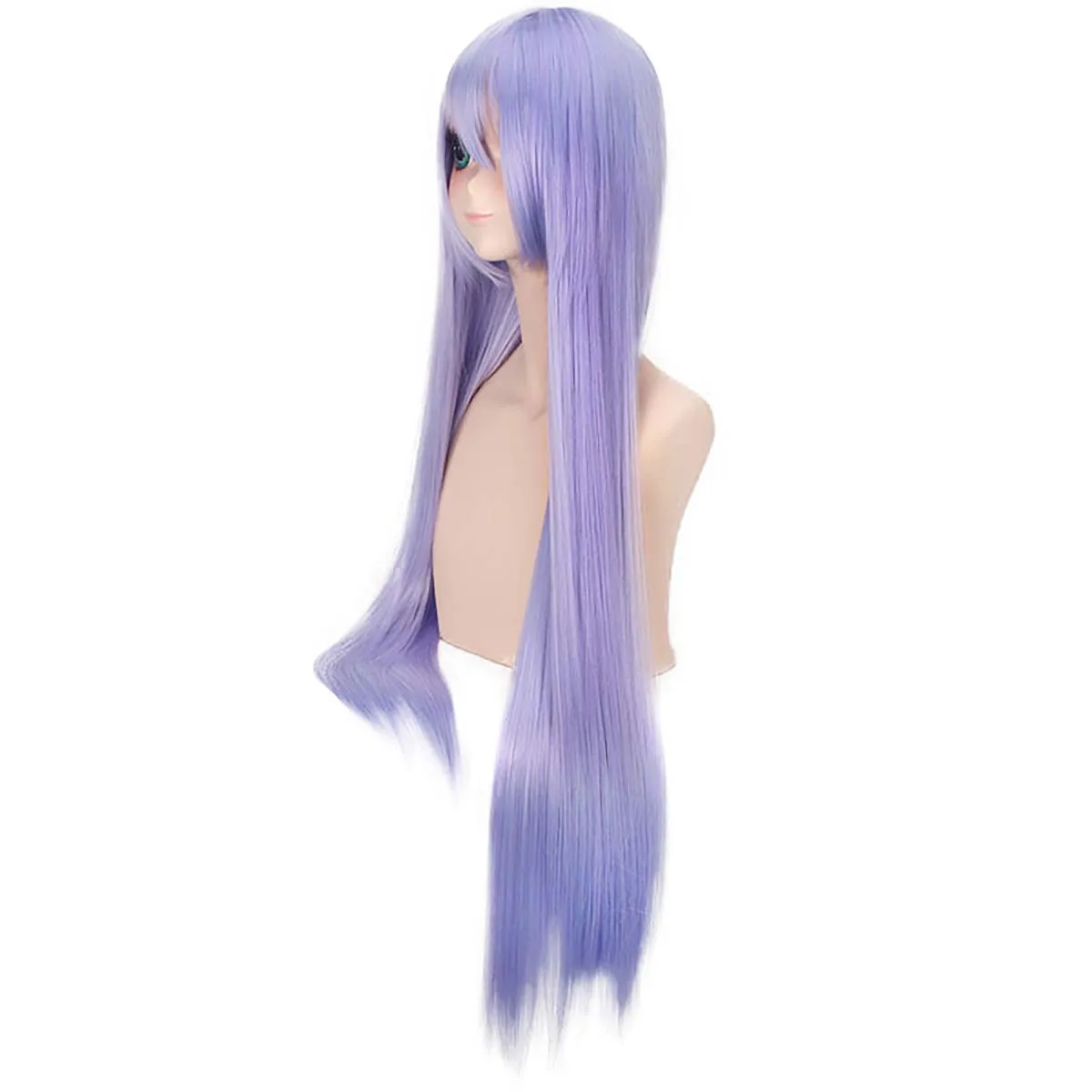 School Festival GINTAMA Cosplay Costume Sarutobi Ayame Long Purple Wig
