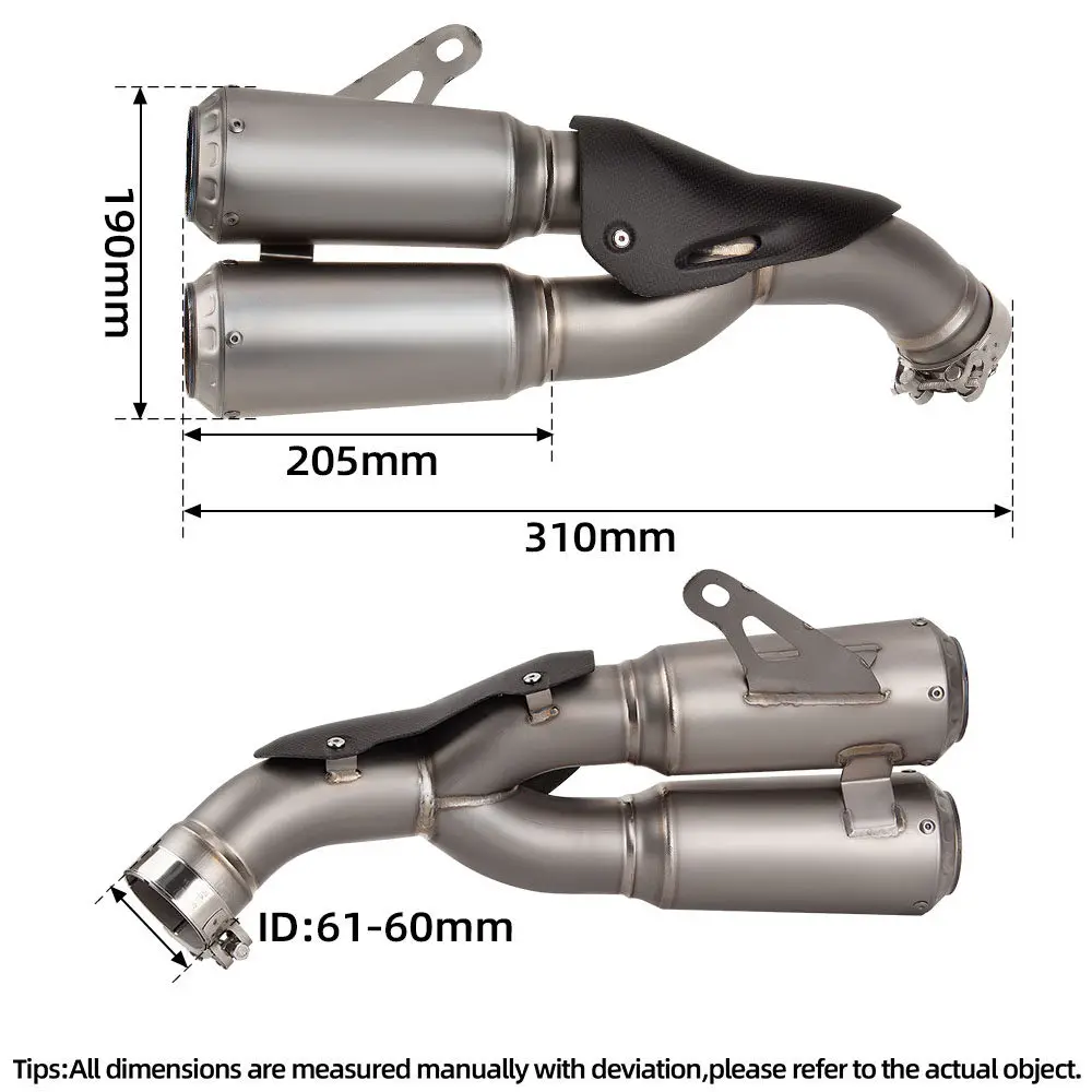 Motorcycle modified exhaust pipe Panigale Ducati 959 chimney exhaust pipe Ducati 959 titanium alloy