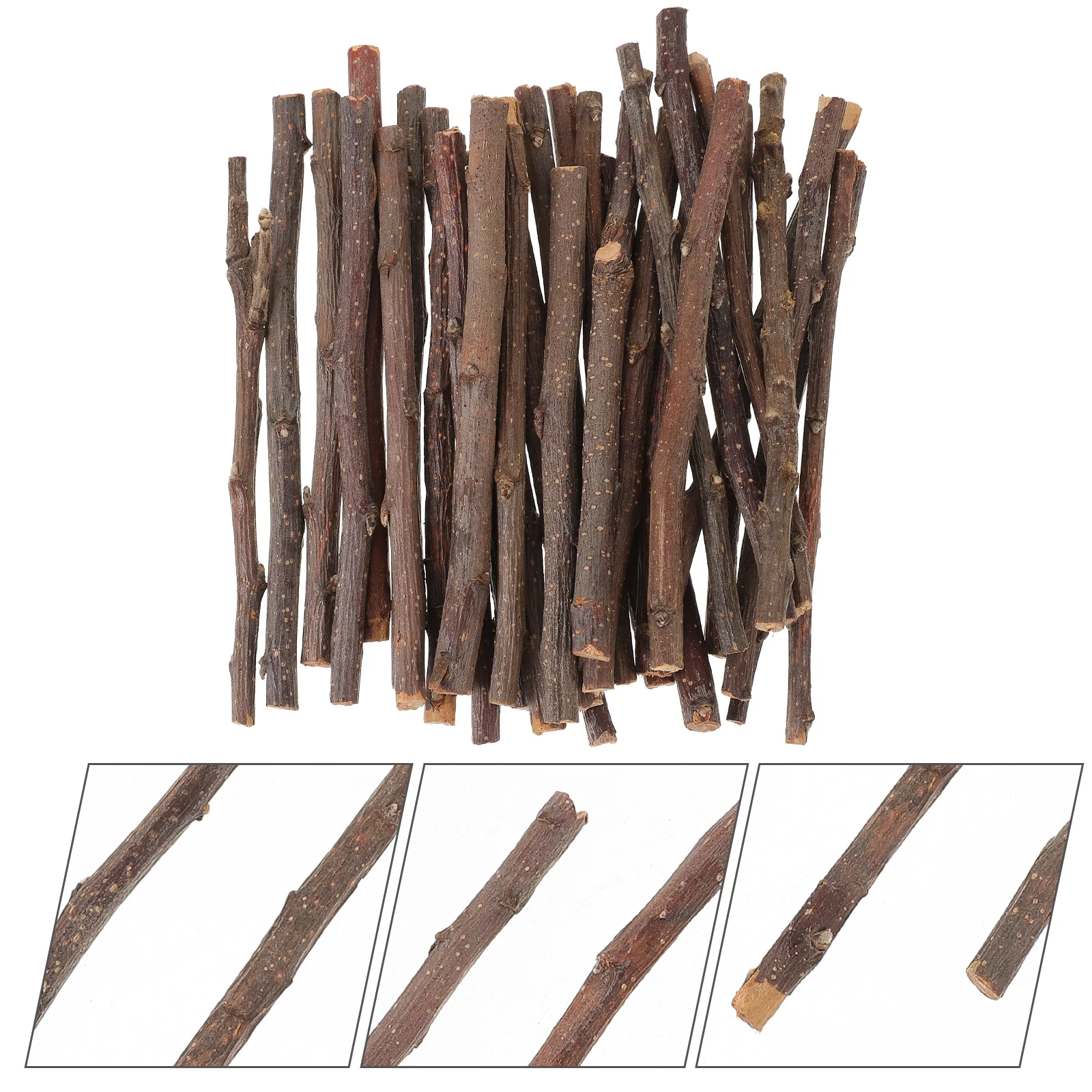 

40pcs Wooden Sticks Natural Log Branches for DIY Crafts Festival Wooden Stick Decor Decoration Home Woodcraft Supplies