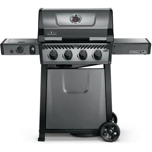 

Black Stainless Steel BBQ Grill Gas Grill With Wheels