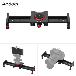 Andoer 50cm/20inch Aluminum Alloy Camera Track Slider Video Stabilizer Rail for DSLR Camera Camcorder DV Film Photography