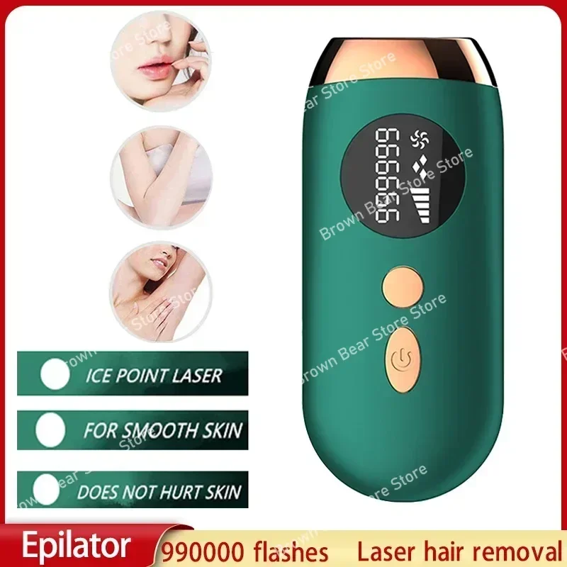 2023 Nieuwe IPL Ontharing Permanente Pijnloze Laser Epilator 990.000 Flash Photoepilator Elektrische Epilator voor Vrouwen