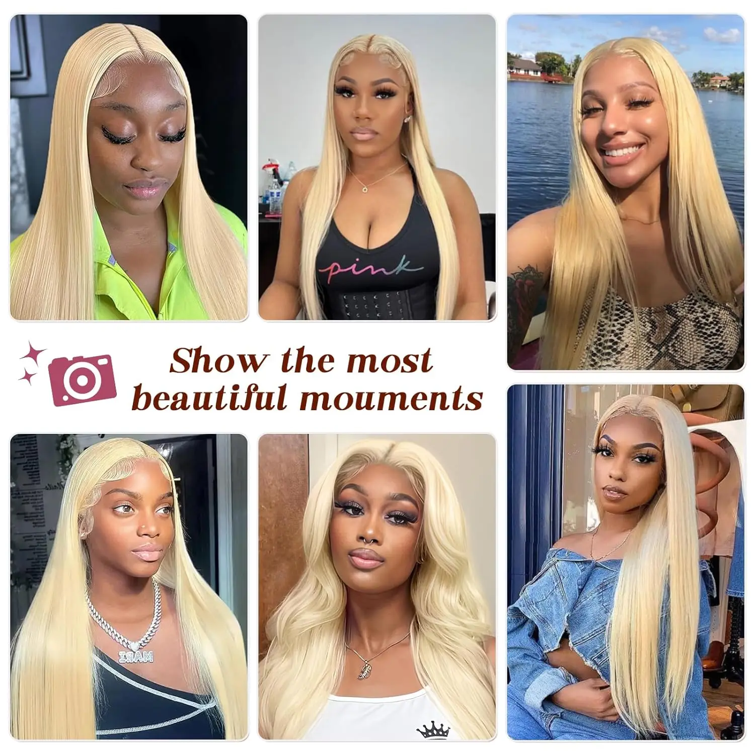 613 Honey Blonde Human Hair Wigs 613 Straight Human Hair Wig 13x6 HD Lace Wig 200 Density Pre Plucked Lace Front Wigs For Women