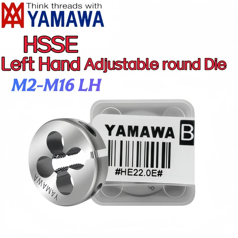 1PCS Japan YAMAWA HSSE Left Hand Adjustable Round Die Thread Stainless Steel M2 M3 M4 M5 M6 M8 M10 M12-M16 LH