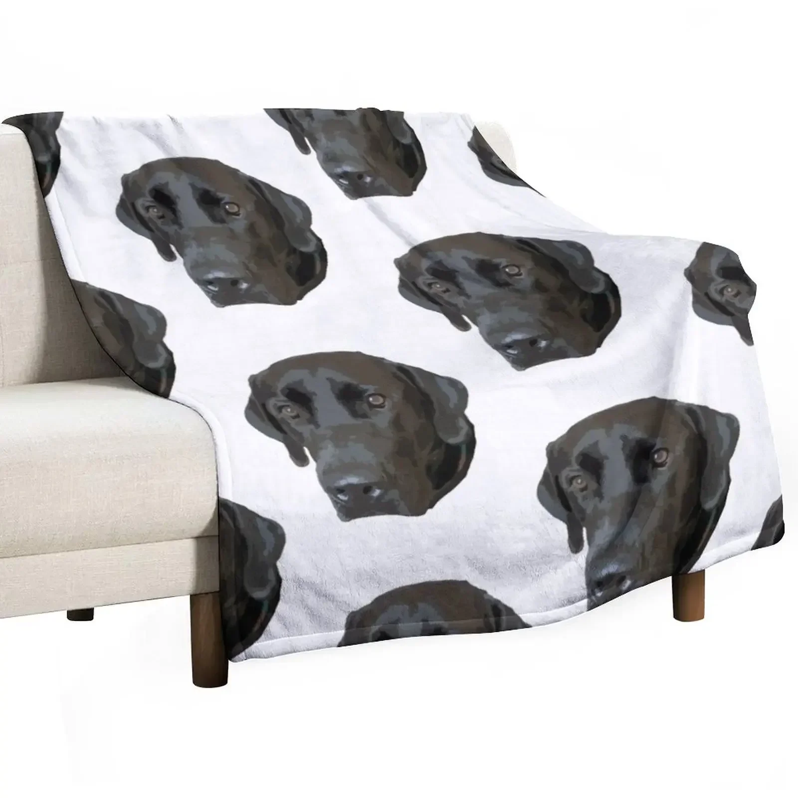 

Black Lab Merch Throw Blanket Travel Tourist Blankets