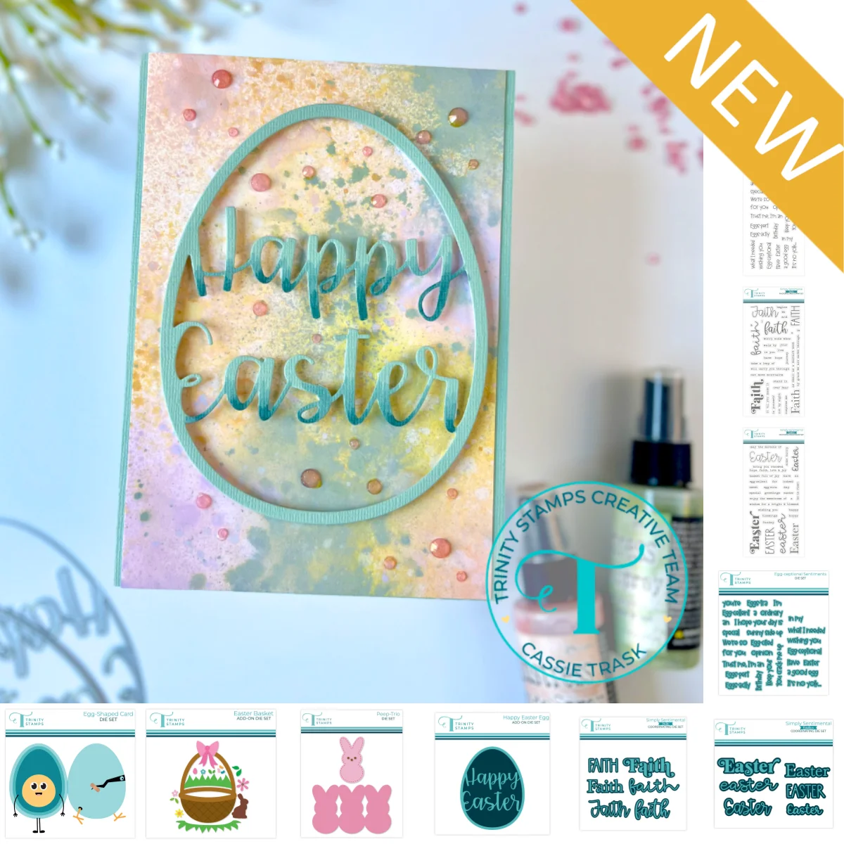 

Happy Easter 2026 Basket Egg Shaped Peep Trio Metal Cutting Dies Clear Stamps for DIY Making Card Scrapbook Craft Decoration