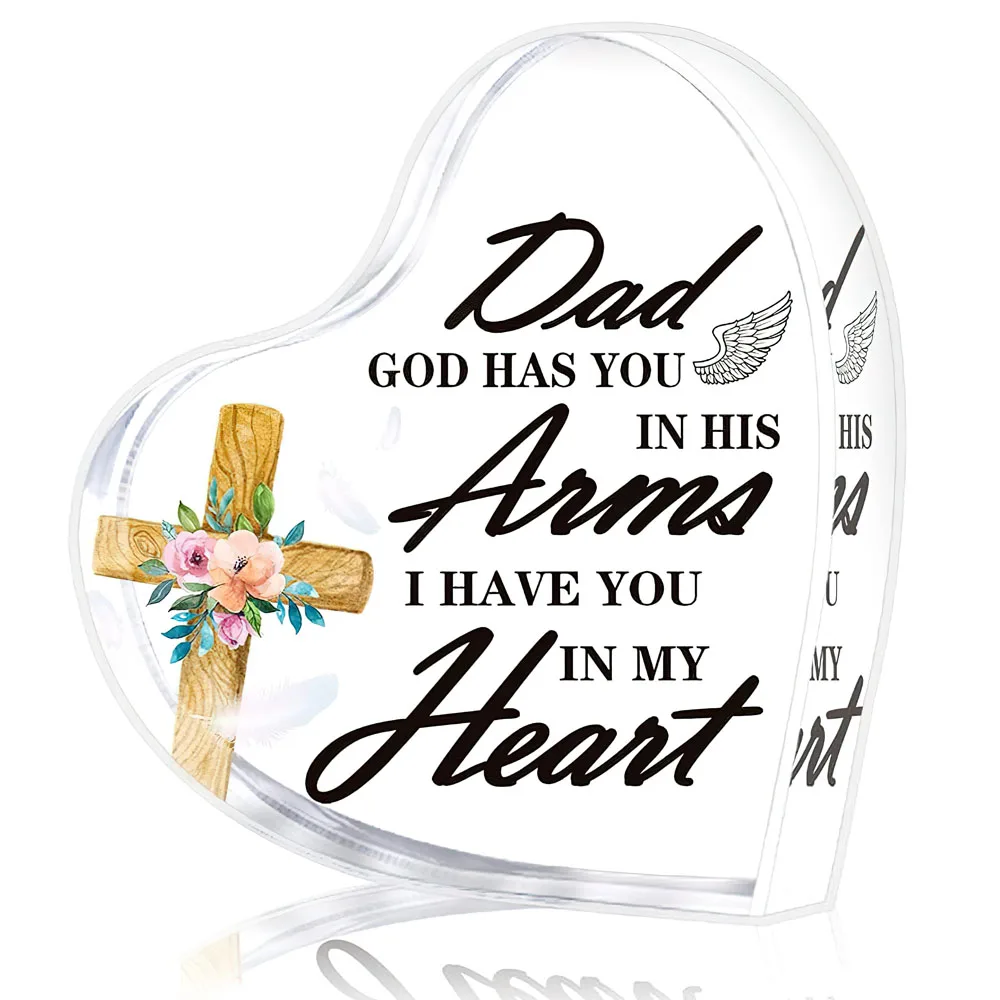 Efecto acrílico/patrón Regalos de condolencia del Día del Padre para la pérdida del padre-regalos conmemorativos para la pérdida de papá Bereavement Funeral